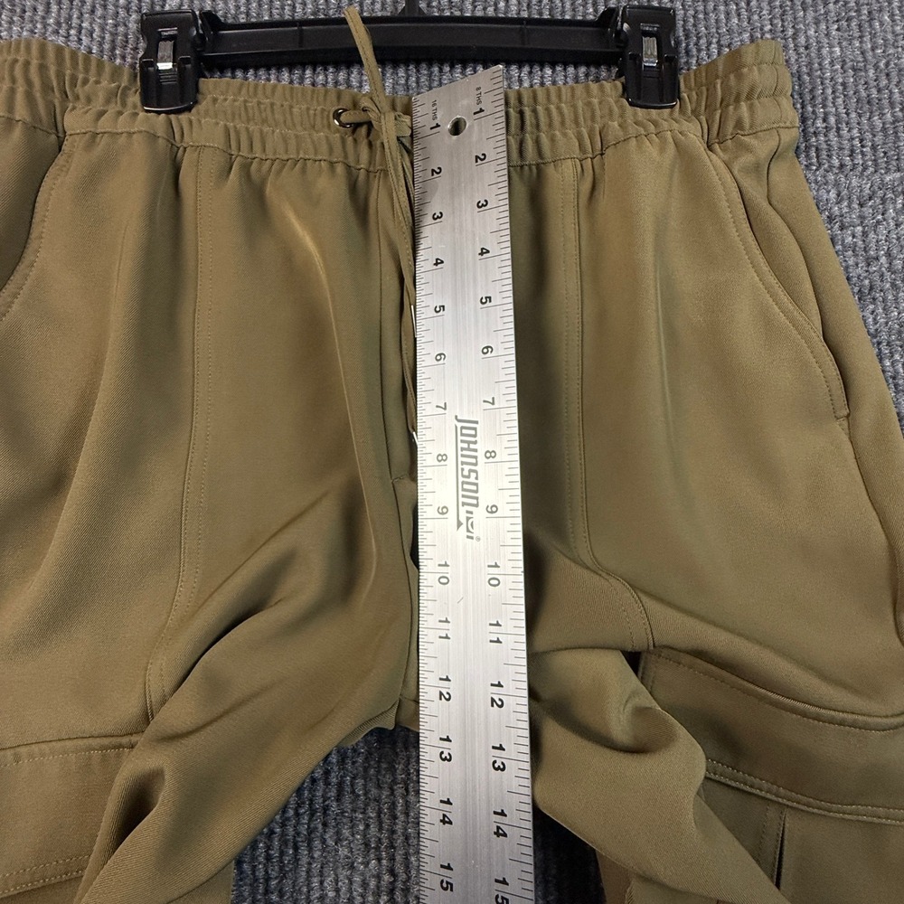 Banana Republic BR Sport Womens Large Olive Green Wide Leg Cargo Pants 796179-00 - Picture 6 of 13